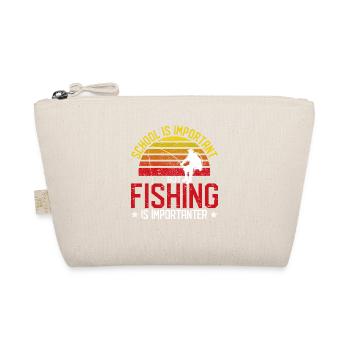 Vintage school is important, but fishing is - Organic Pouch - nature - Front