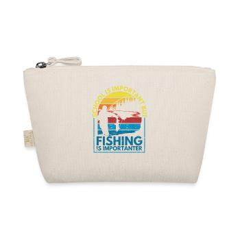 Vintage school is important, but fishing is important - Organic Pouch - nature - Front