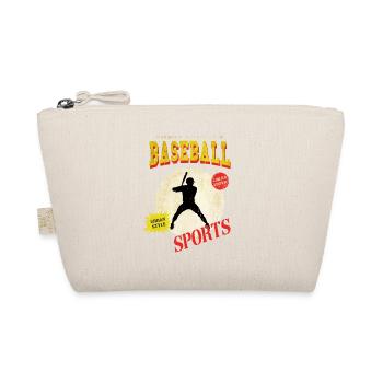 Baseball Baseballspieler USA Sport Vintage Retro - Bio-Täschchen - Natur - Vorne