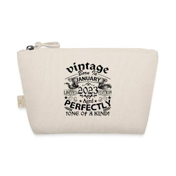 January 2023 | Vintage 2023 | born in January - Organic Pouch - nature - Front