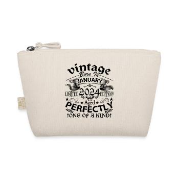 January 2024| Vintage 2024 | born in January - Organic Pouch - nature - Front