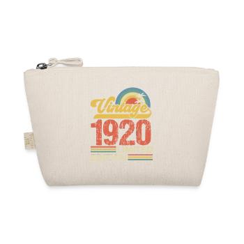 Limitierte Auflage Jahrgang 1920 Geburtstagsgeschenk - Bio-Täschchen - Natur - Vorne