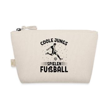 Coole Jungs Spielen Fußball - Bio-Täschchen - Natur - Vorne