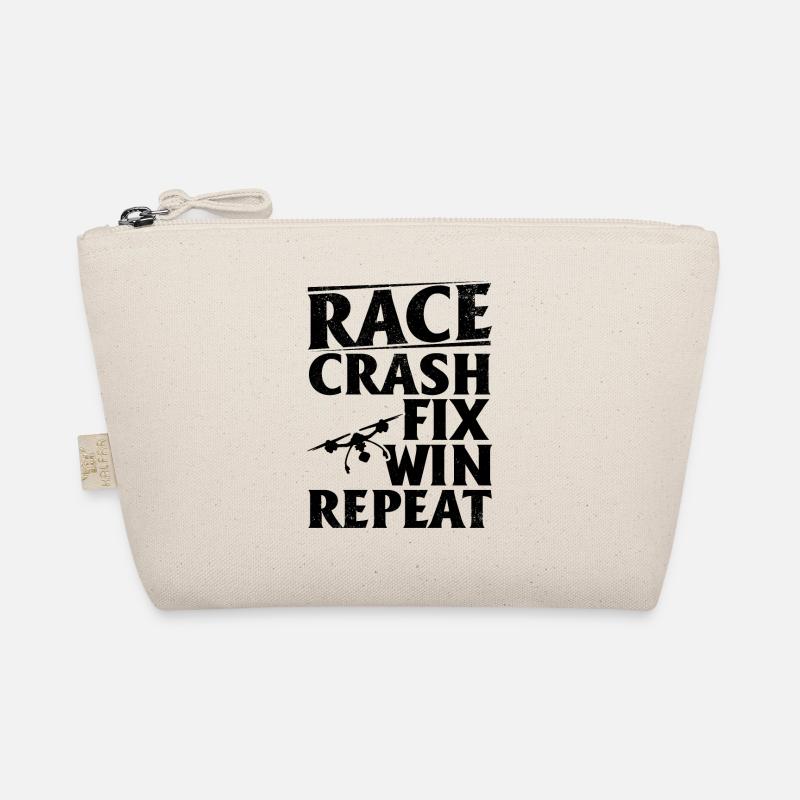 Race Crash Fix Win Repeat - Drone Racing Quadcopte Bio-Täschchen