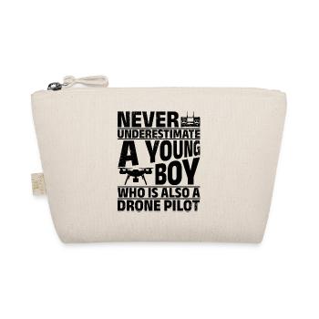 Never Underestimate A Young Boy Who Is Also A Dron - Organic Pouch - nature - Front