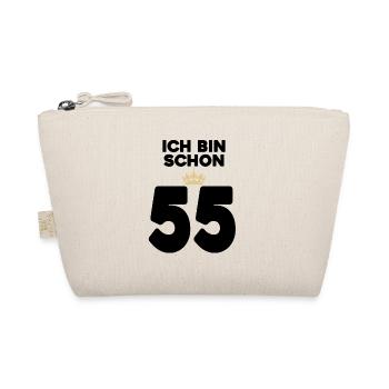 55. Geburtstag Geschenk - 55 Jahre mit Krone - Bio-Täschchen - Natur - Vorne