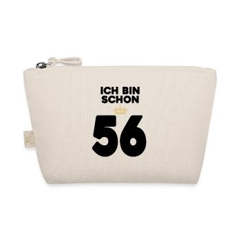 56. Geburtstag Geschenk - 56 Jahre mit Krone - Bio-Täschchen - Natur - Vorne
