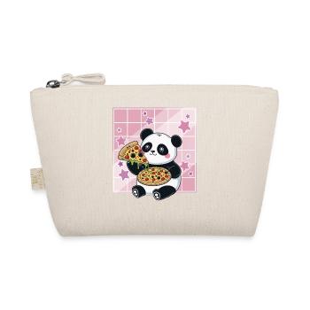 Süßer Kawaii Panda, Der Pizza Isst Anime Manga - Bio-Täschchen - Natur - Vorne