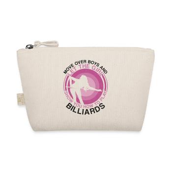 Billiards Pool Player Ball Girl - Organic Pouch - nature - Front