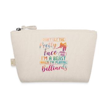 Billiards Pool Player Ball Girl - Organic Pouch - nature - Front