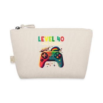 Level 40 Years Gaming 40s 40 Birthday - Organic Pouch - nature - Front