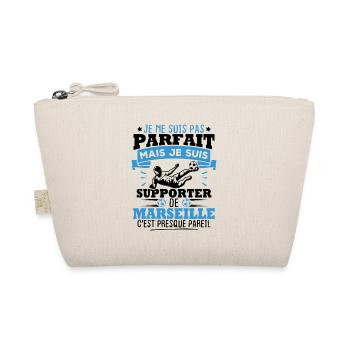 Pas parfait mais je suis supporter de marseille - Trousse biologique - nature - Devant