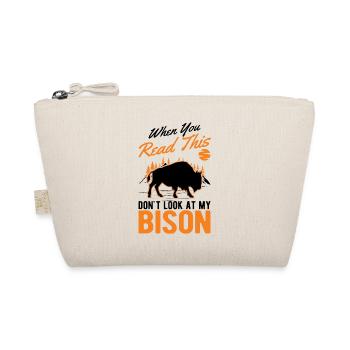 Buffalo Gift Bison Buffallo Water Buffalo - Organic Pouch - nature - Front