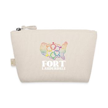 Fort Lauderdale Pride Flag Pride Month LGBTQ Fla - Organic Pouch - nature - Front