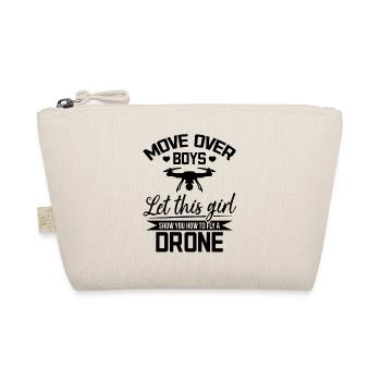 Drone Pilot Lady - Quadcopter Drone Pilot Girls - Organic Pouch - nature - Front