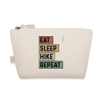 Eat Sleep Hike Repeat Trekking Mountaineering Hiki - Bio-Täschchen - Natur - Vorne