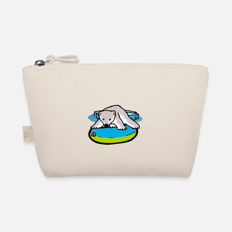 Polar Bear Distress Swimming Ring Climate Change Climate Change Organic Pouch