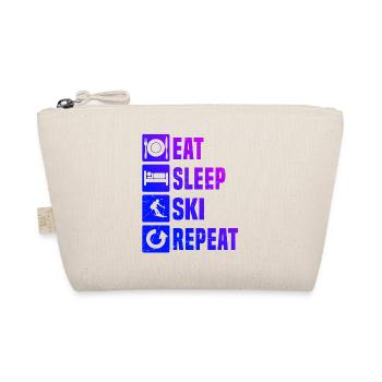 Skiers Ski Wintersport Freestyle Skiers - Organic Pouch - nature - Front