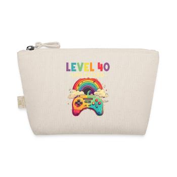 Level 40 Years Gaming 40s 40 Birthday - Organic Pouch - nature - Front