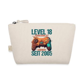 2005 Level 18 Jahre Gaming 18er 18 Geburtstag - Bio-Täschchen - Natur - Vorne