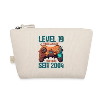 2004 Level 19 Jahre Gaming 19er 19 Geburtstag - Bio-Täschchen - Natur - Vorne