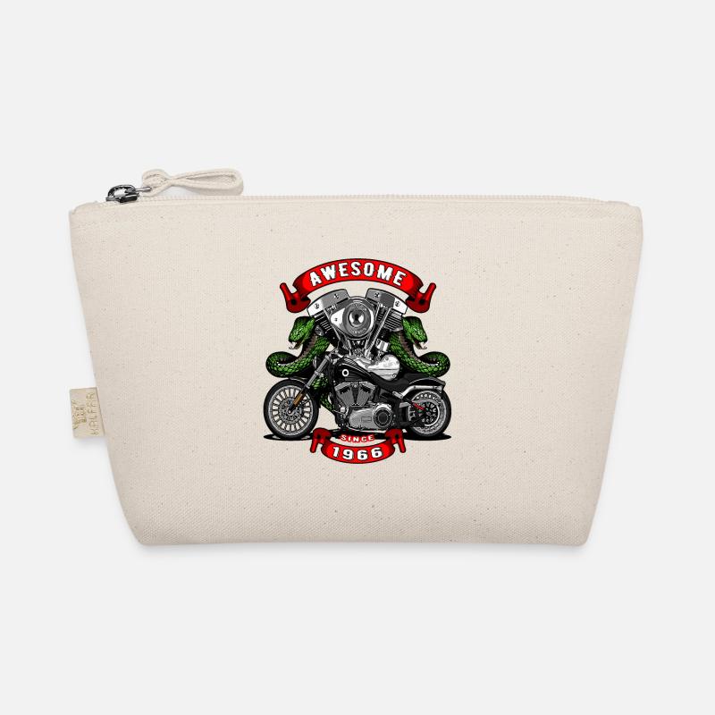 Awesome since 1966, Biker Geburtstag Bio-Täschchen