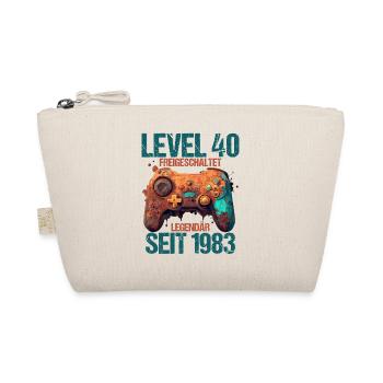 1983 Level 40 Jahre Gaming 40er 40 Geburtstag - Bio-Täschchen - Natur - Vorne