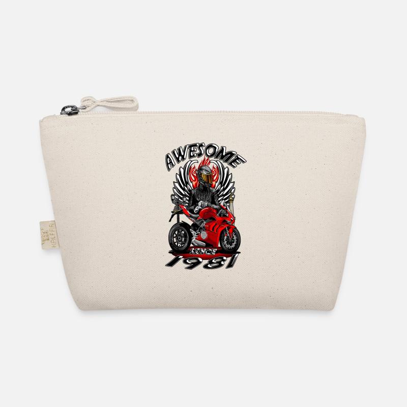 Awesome since 1981, biker's birthday Organic Pouch