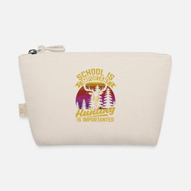 School is important, but hunting is important Organic Pouch