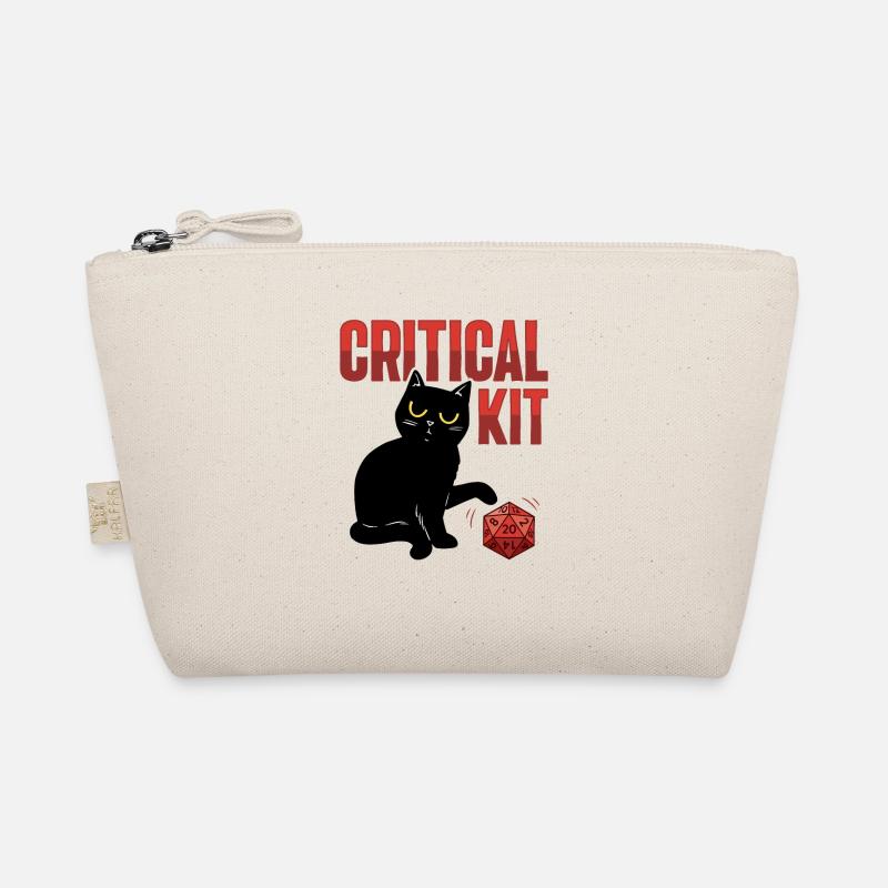 D20 Cat design for an RPG GAMER Organic Pouch