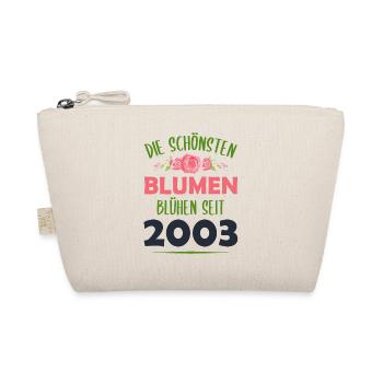 Jahrgang 2003 Blumen Spruch Geburtstag Geschenk - Bio-Täschchen - Natur - Vorne