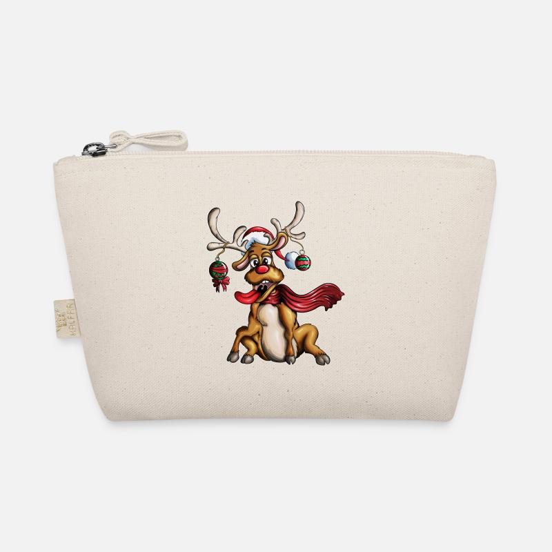 Elch Weihnachten Tannenbaum Weihnachtskugel Geweih Bio-Täschchen