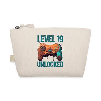 Level 19 Years Gaming 19er 19 Birthday - Organic Pouch - nature - Front