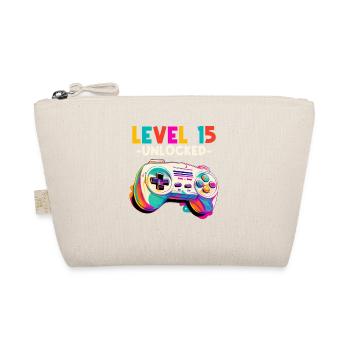 Level 15 Years Gaming 15 15 Birthday - Organic Pouch - nature - Front