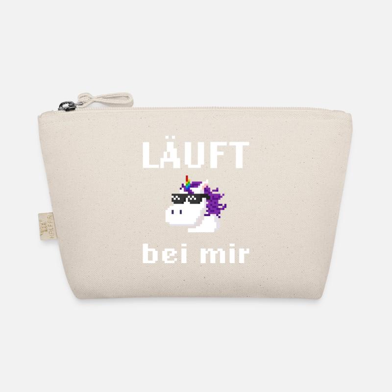 Läuft bei mir Pixelart mit Einhorn Bio-Täschchen