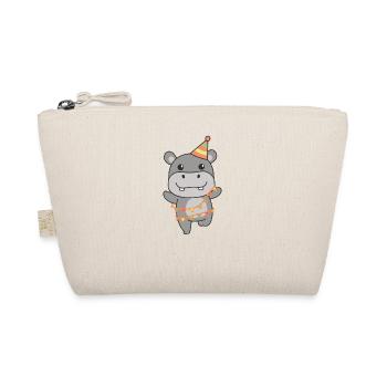 Cadeau d’anniversaire hippopotame pour les enfants - Trousse biologique - nature - Devant