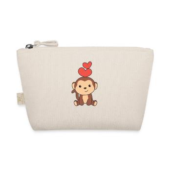 Singe pour la Saint-Valentin animaux mignons avec des cœurs - Trousse biologique - nature - Devant