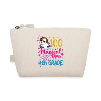 100 Magical days of 4th Grade Unicorn - Organic Pouch - nature - Front