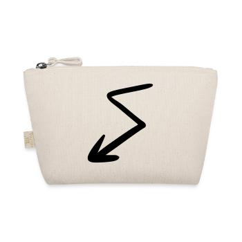 Arrow drawing sketch black - Organic Pouch - nature - Front