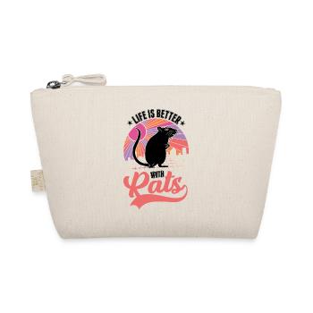 Life is better with rats - Organic Pouch - nature - Front