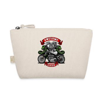 Awesome since 2000, biker's birthday - Organic Pouch - nature - Front