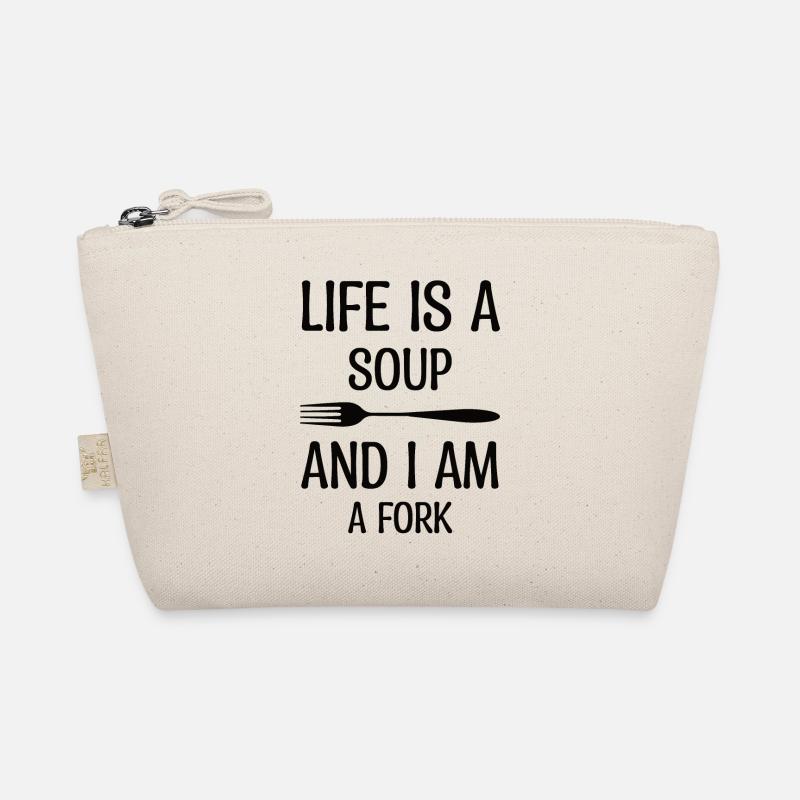 Das Leben Ist Eine Suppe Du Bist Eine Gabel Bio-Täschchen