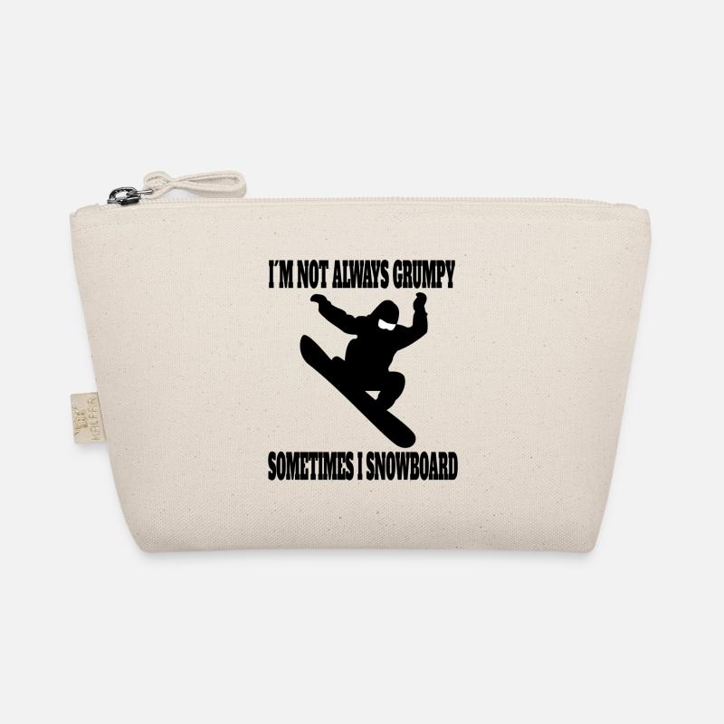 Snowboard Wintersport Spruch Snowboardfahrer - Bio-Täschchen - Natur