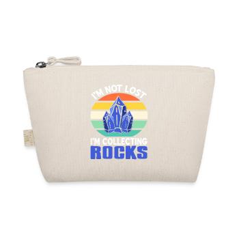 I'm Not Lost I'm Collecting Rocks Retro Collector - Organic Pouch - nature - Front