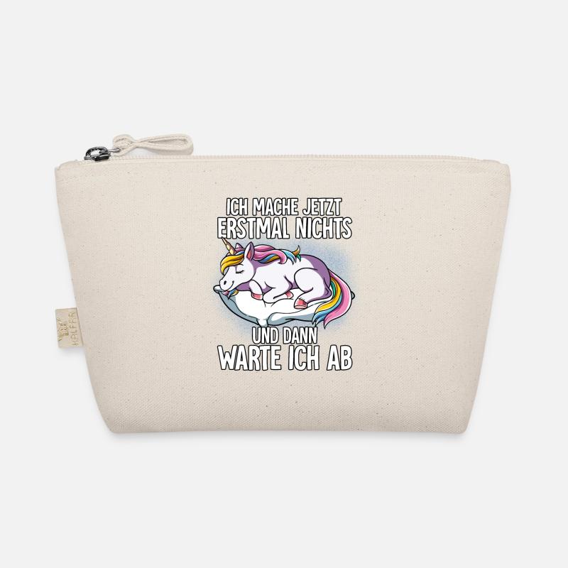 Langschläfer Einhorn Müde Schlaf Bio-Täschchen