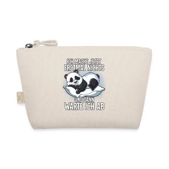 Langschläfer Panda Müde Schlaf - Bio-Täschchen - Natur - Vorne