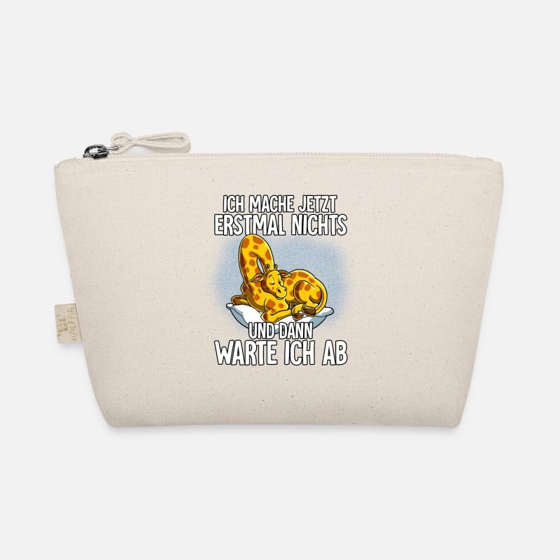 Langschläfer Giraffe Müde Schlaf Bio-Täschchen