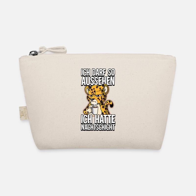 Ich Hatte Nachtschicht Kaffee Leopard Bio-Täschchen