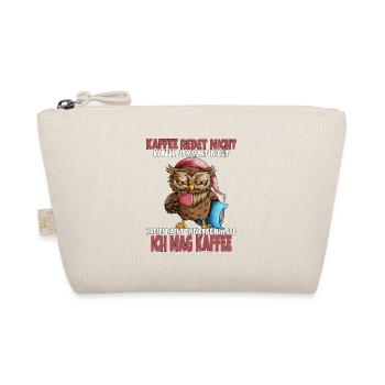 Eule Kaffee Morgenmuffel Langschläfer Frühstück - Bio-Täschchen - Natur - Vorne