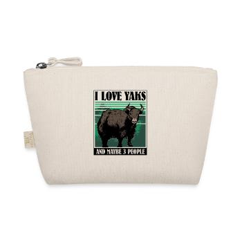 I love Yaks and maybe 3 people - Bio-Täschchen - Natur - Vorne